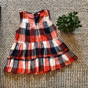 Anthropologie Gingham Cotton Blouse